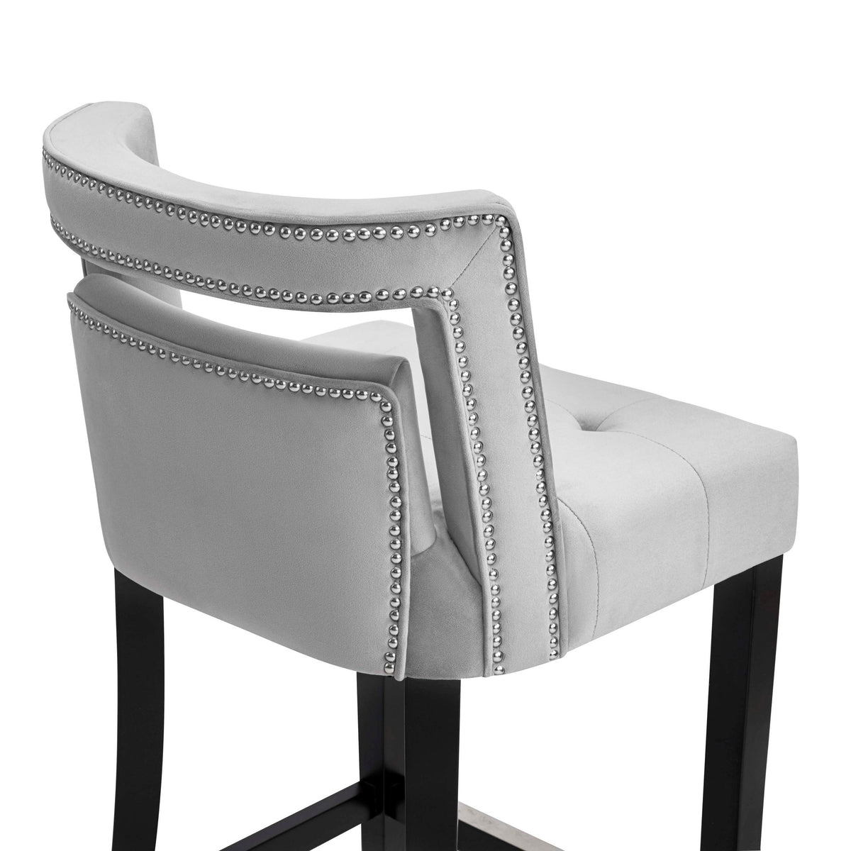 Hart Grey Velvet Counter Stool | BeBoldFurniture