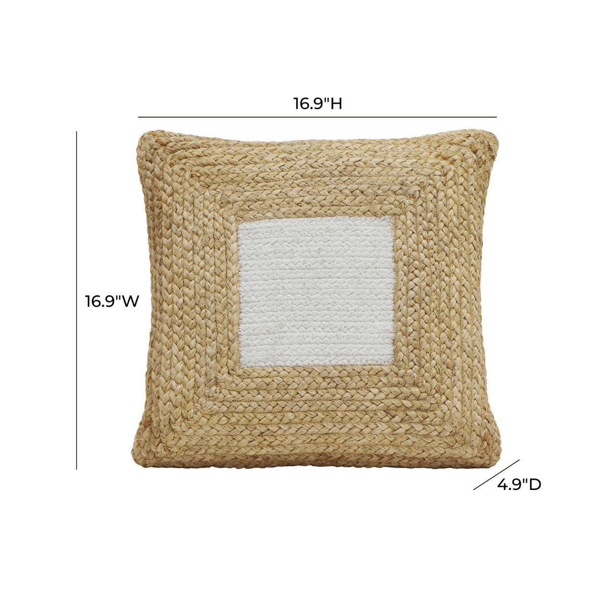 Blank Mind White Square Accent Pillow | BeBoldFurniture