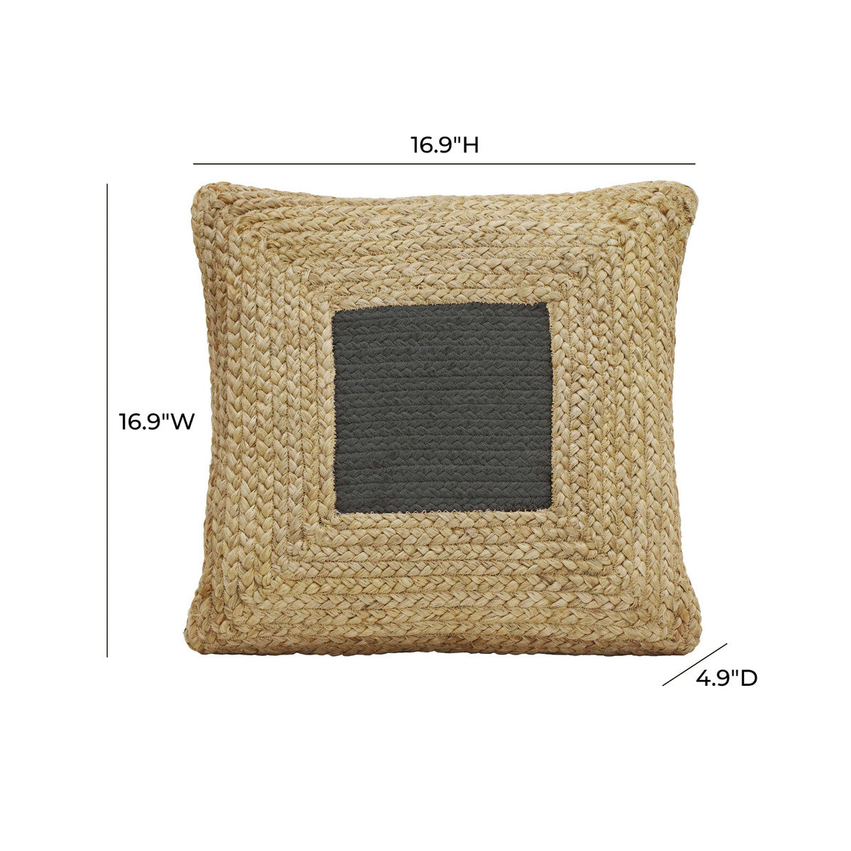 Blank Mind Black Square Accent Pillow | BeBoldFurniture