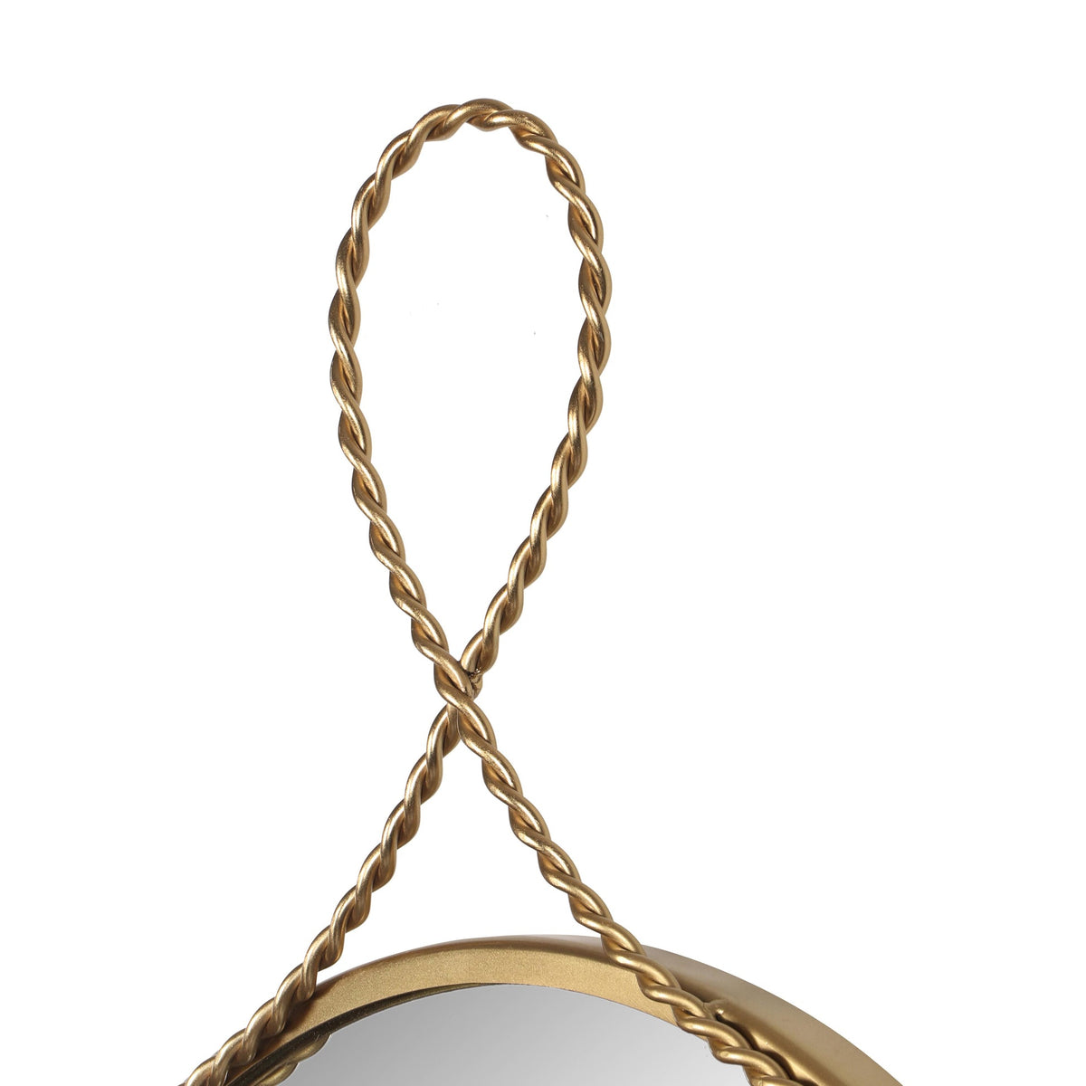 Ravina Braided Brass Round Wall Mirror | BeBoldFurniture