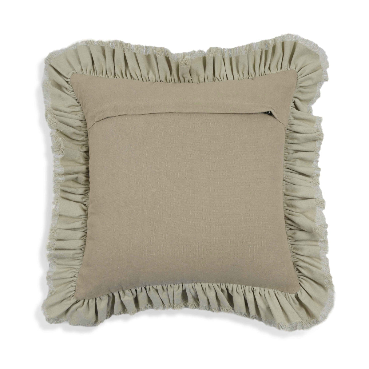 Alessia Distressed Beige Velvet Pillow | BeBoldFurniture