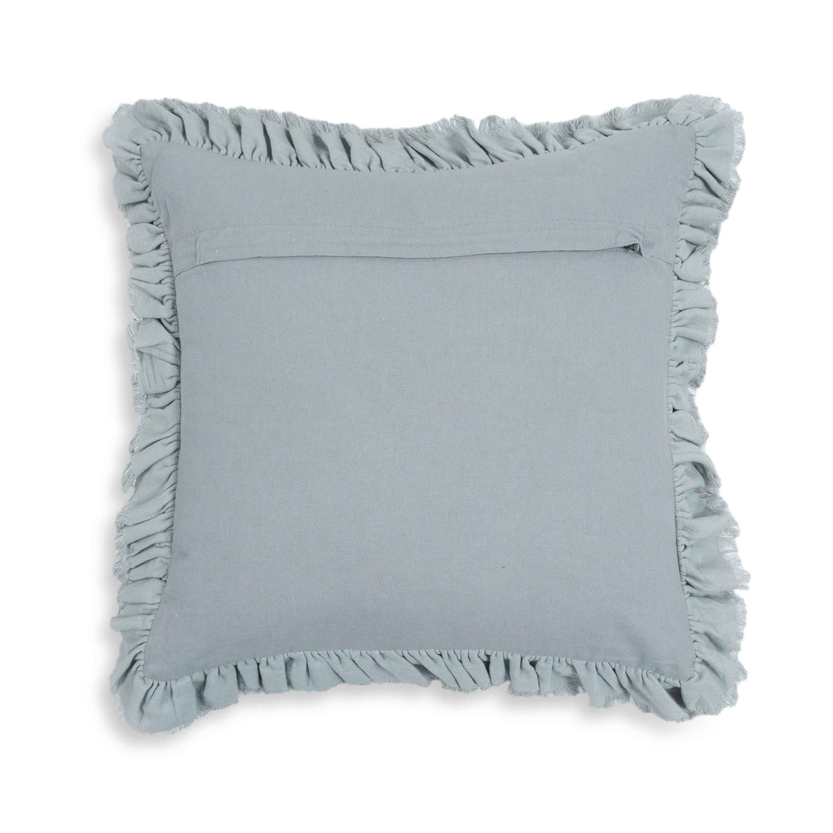 Alessia Distressed Blue Velvet Pillow | BeBoldFurniture