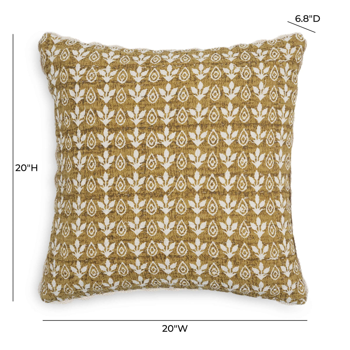 Harvest Printed Cotton 20 Inch Accent Cushion | BeBoldFurniture