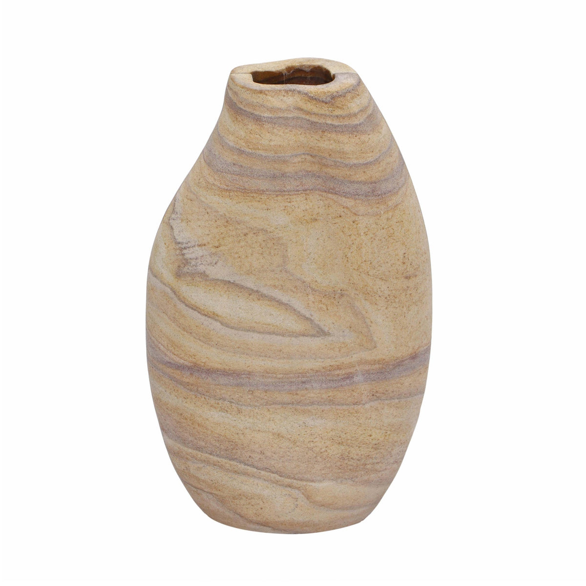 Saava Sandstone Curved Vase | BeBoldFurniture