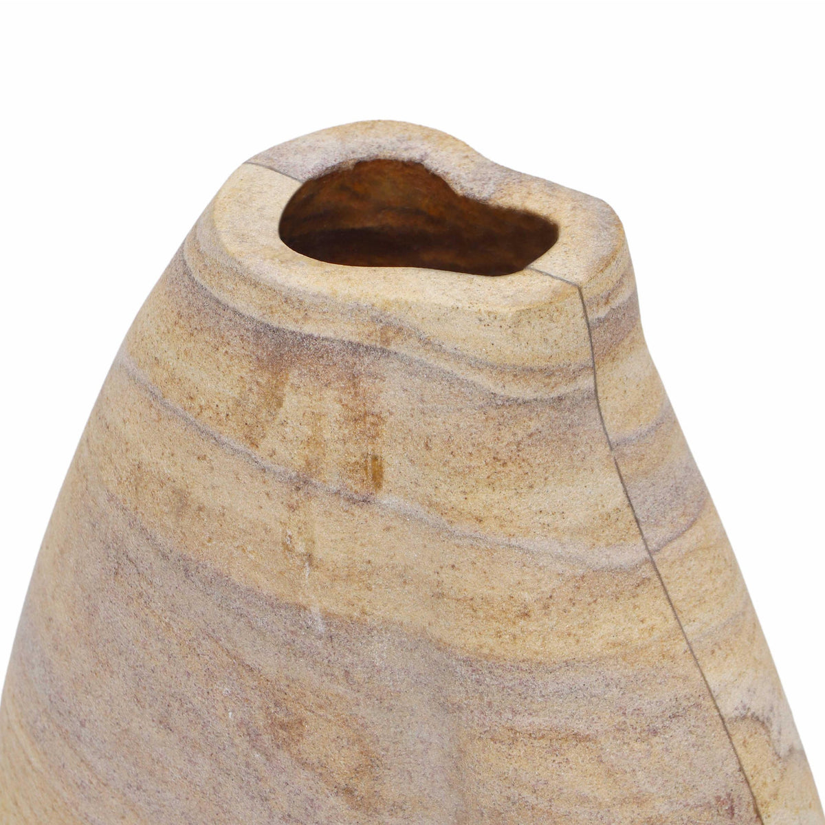 Saava Sandstone Curved Vase | BeBoldFurniture