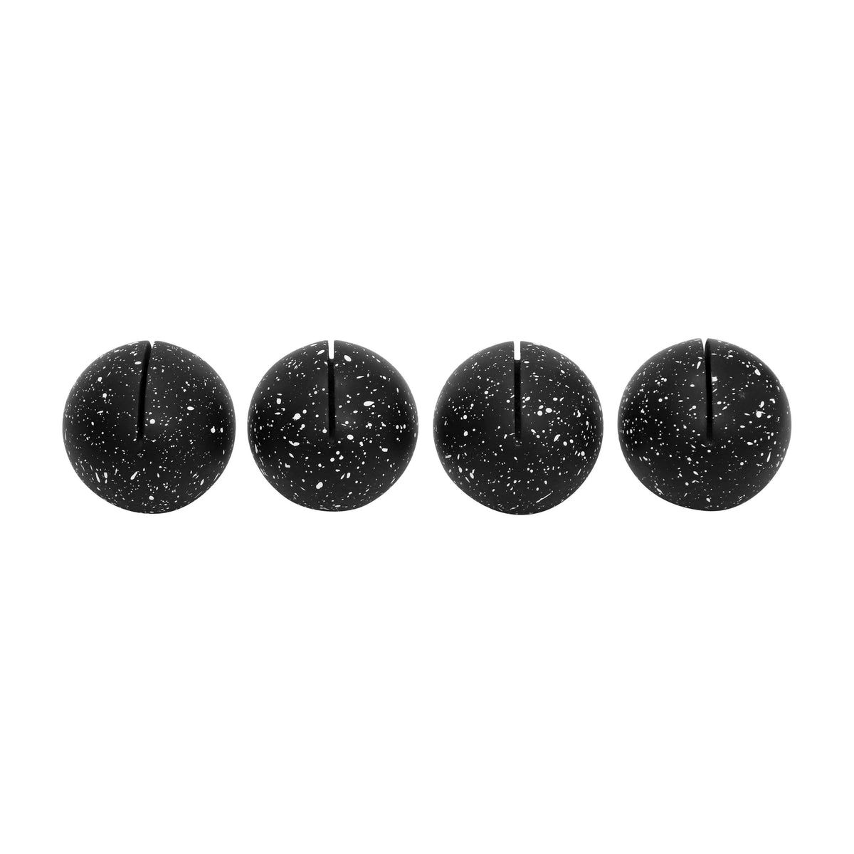 Gabby Speckled Black Round Card Holder - Set of 4 | BeBoldFurniture