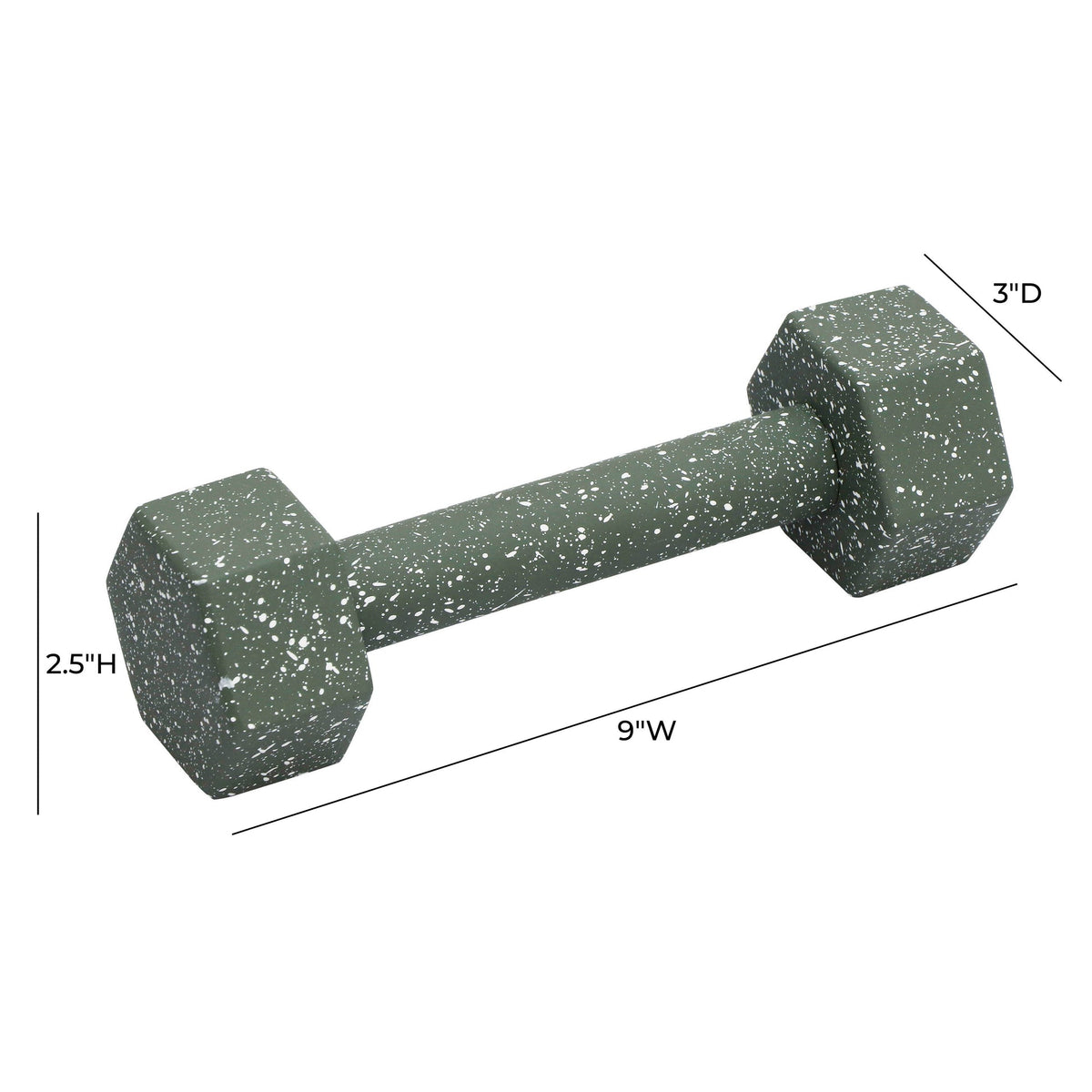 Gabby Speckled Army Green Decorative Dumbbell | BeBoldFurniture