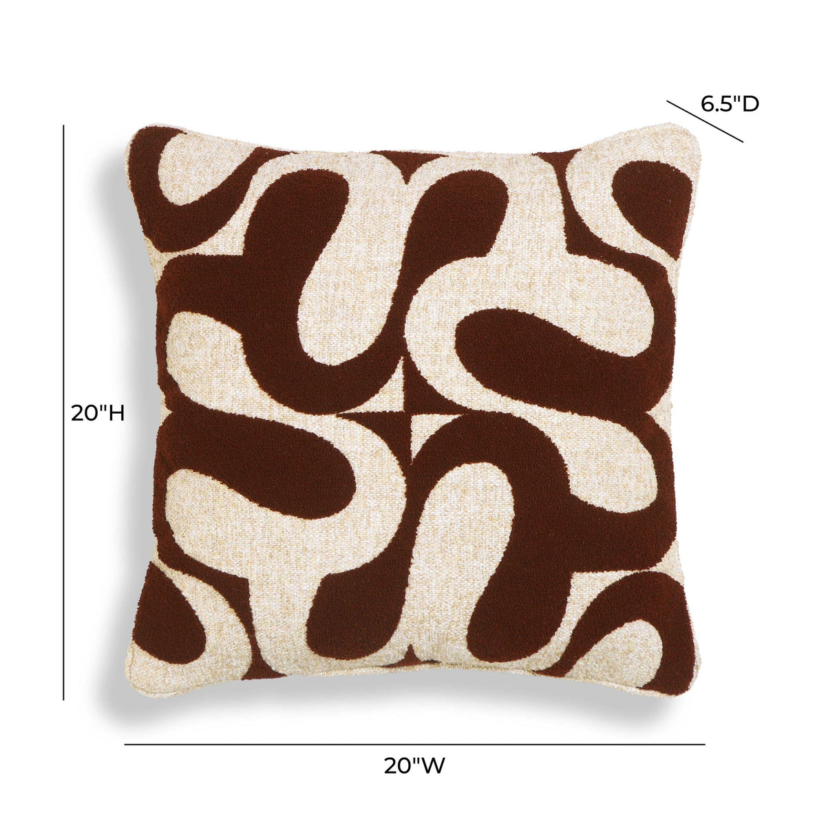 Bonney Chocolate Brown Boucle Accent Cushion | BeBoldFurniture