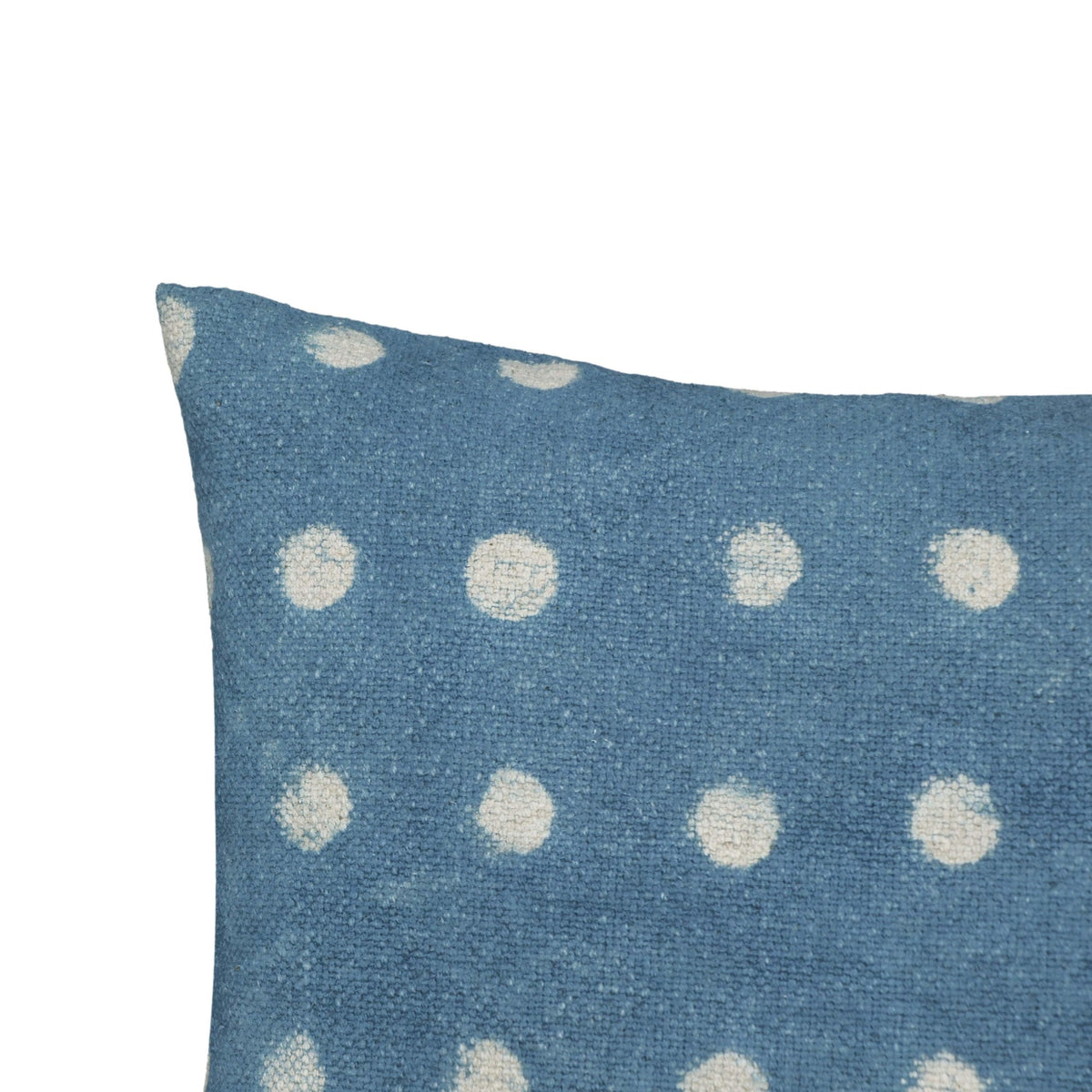 Indigo Dots Cotton 20" Square Accent Pillow | BeBoldFurniture