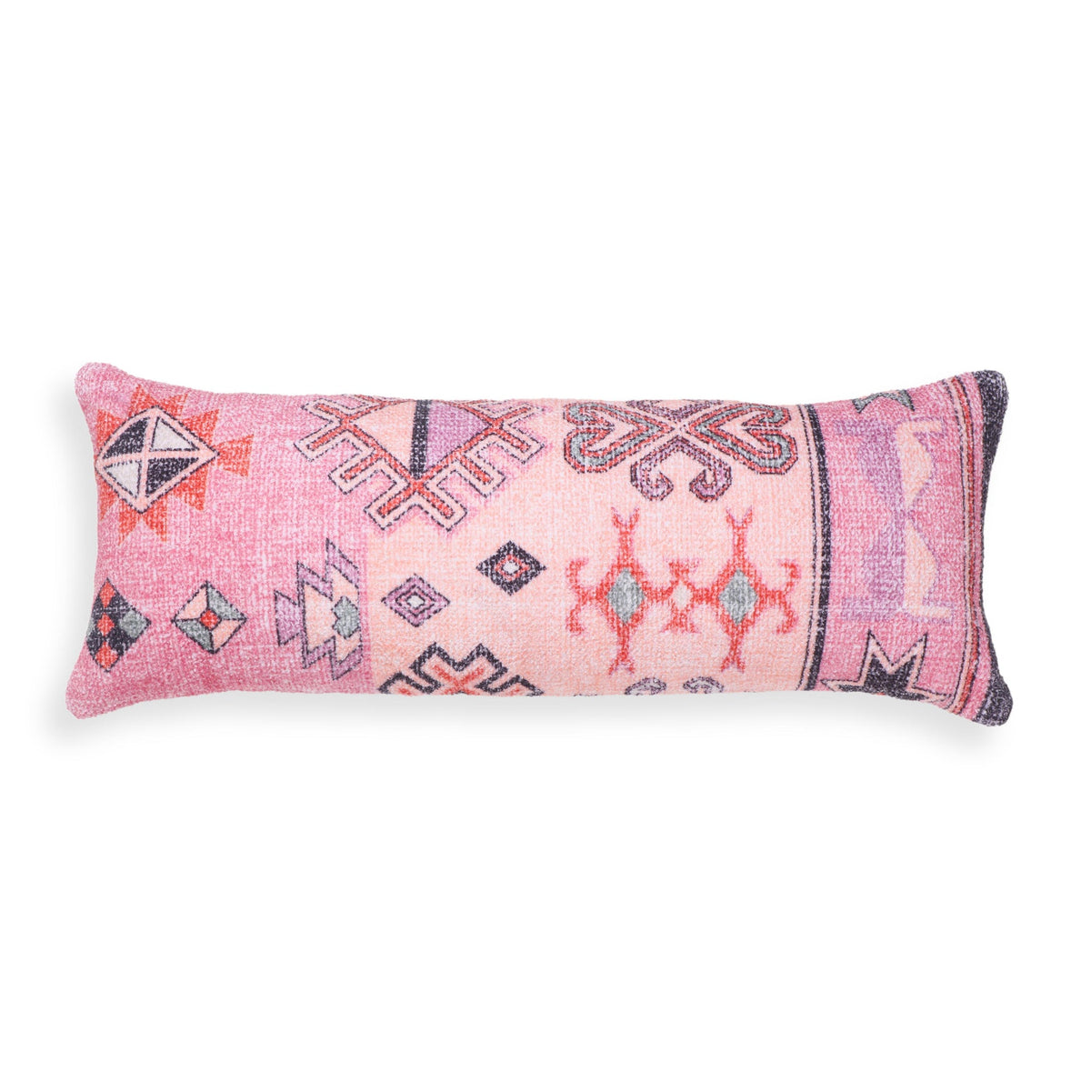 Persia Pink Cotton 27" x 10" Bolster Pillow | BeBoldFurniture