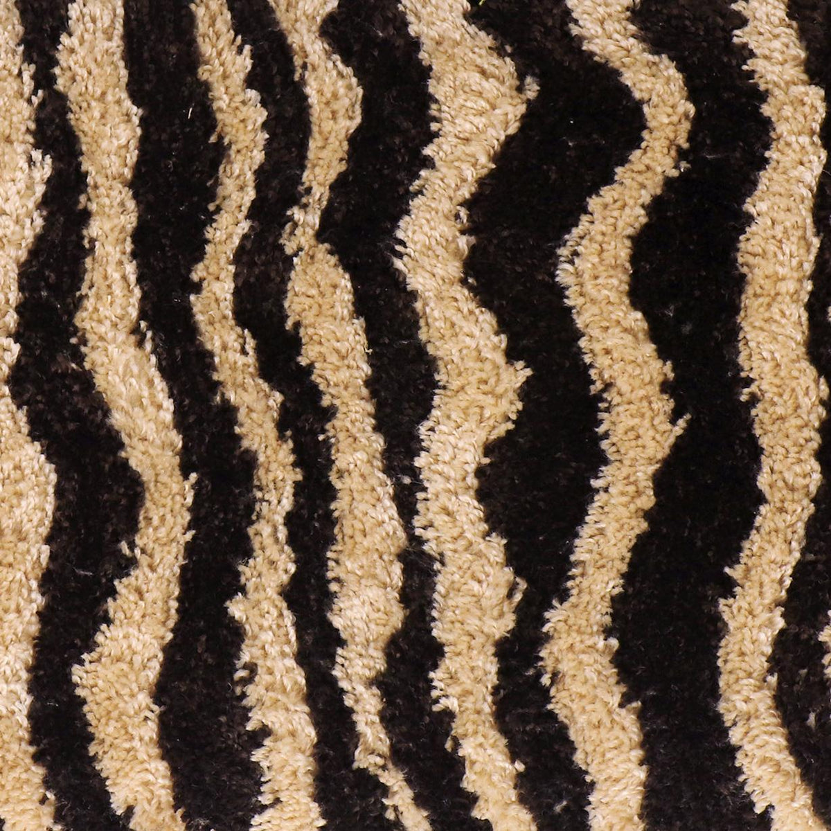 Zebra Brown Striped Tufted Bench | BeBoldFurniture