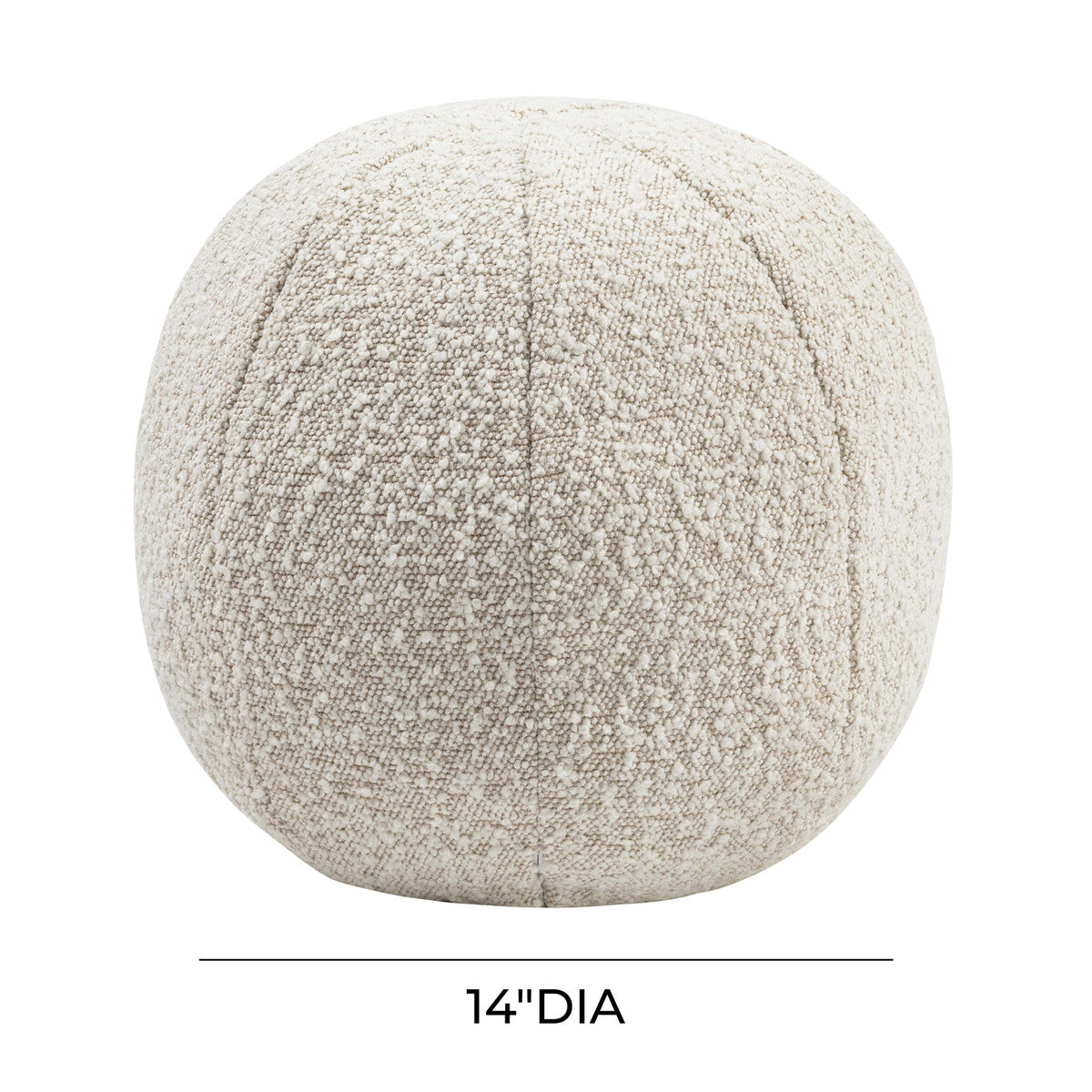 Boba Beige Boucle 14" Pillow | BeBoldFurniture