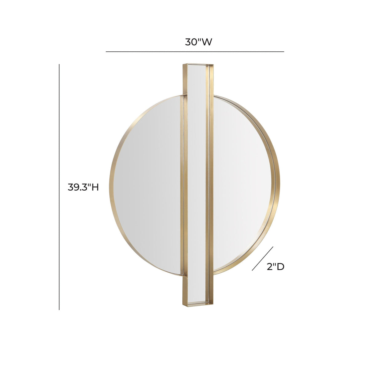 Carri Gold Round Wall Mirror | BeBoldFurniture