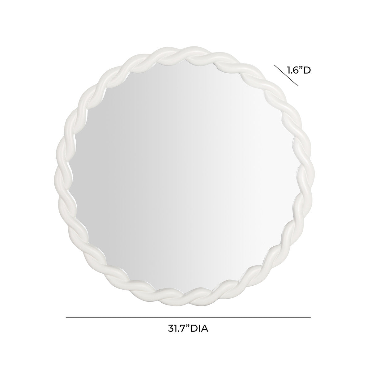 Agnes Cream Round Mirror | Furniture Made in the US | BeBoldFurniture