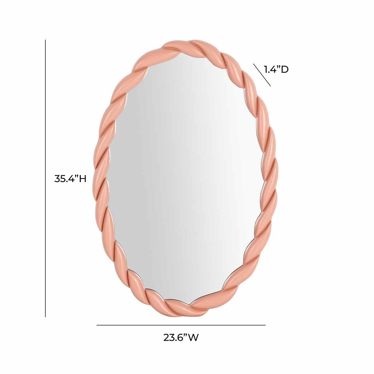 Agnes Mauve Oval Mirror | Furniture Made in the US | BeBoldFurniture