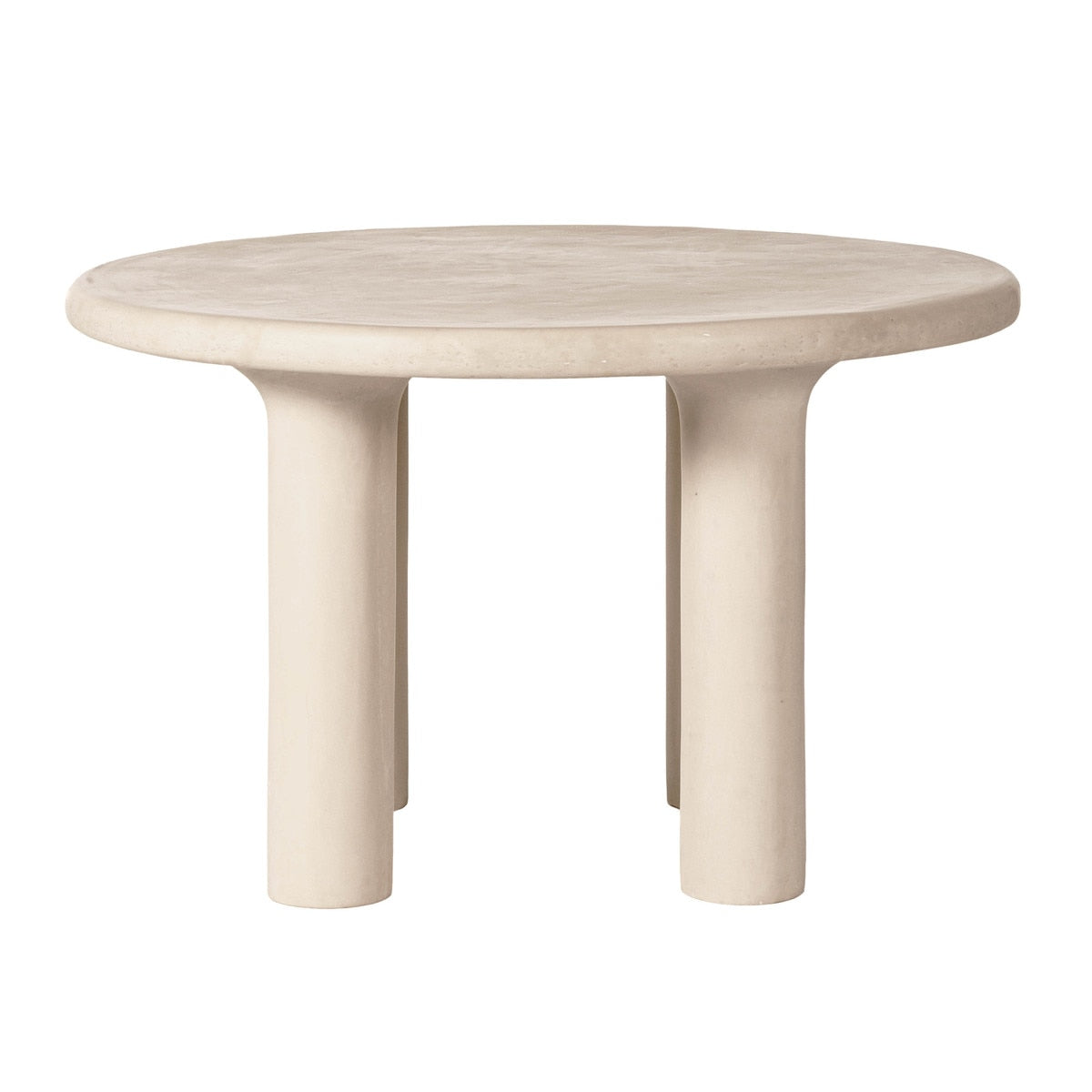 Barbara Cream Textured Indoor / Outdoor 47" Round Dining Table | BeBoldFurniture