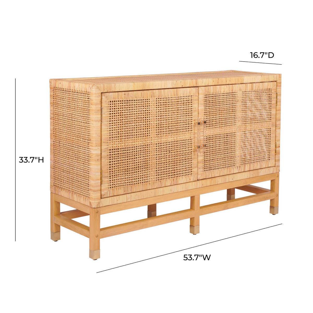 Amara Natural Woven Rattan Buffet In Houston | BeBoldFurniture 