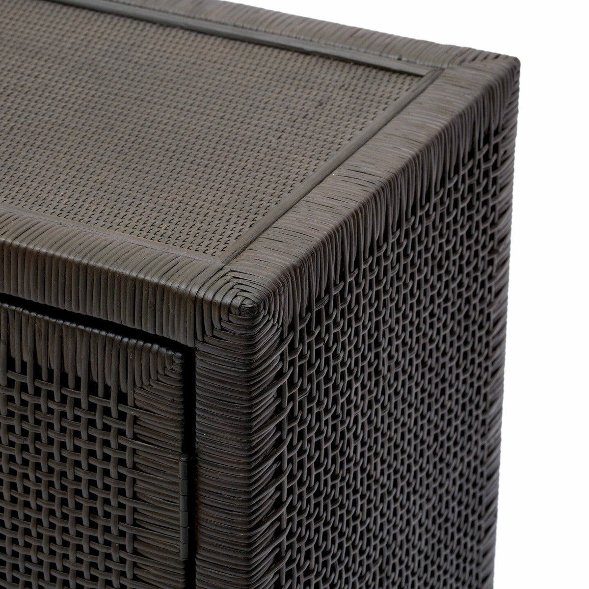 Amara Charcoal Woven Rattan Buffet In Houston | BeBoldFurniture 