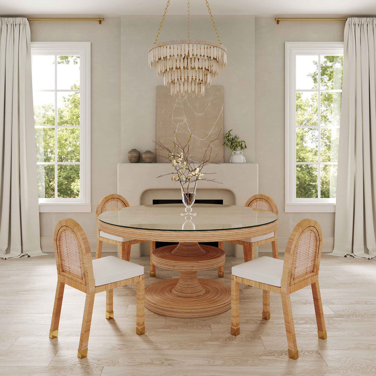 Amara Natural Rattan Dining Chair In Houston | BeBoldFurniture 