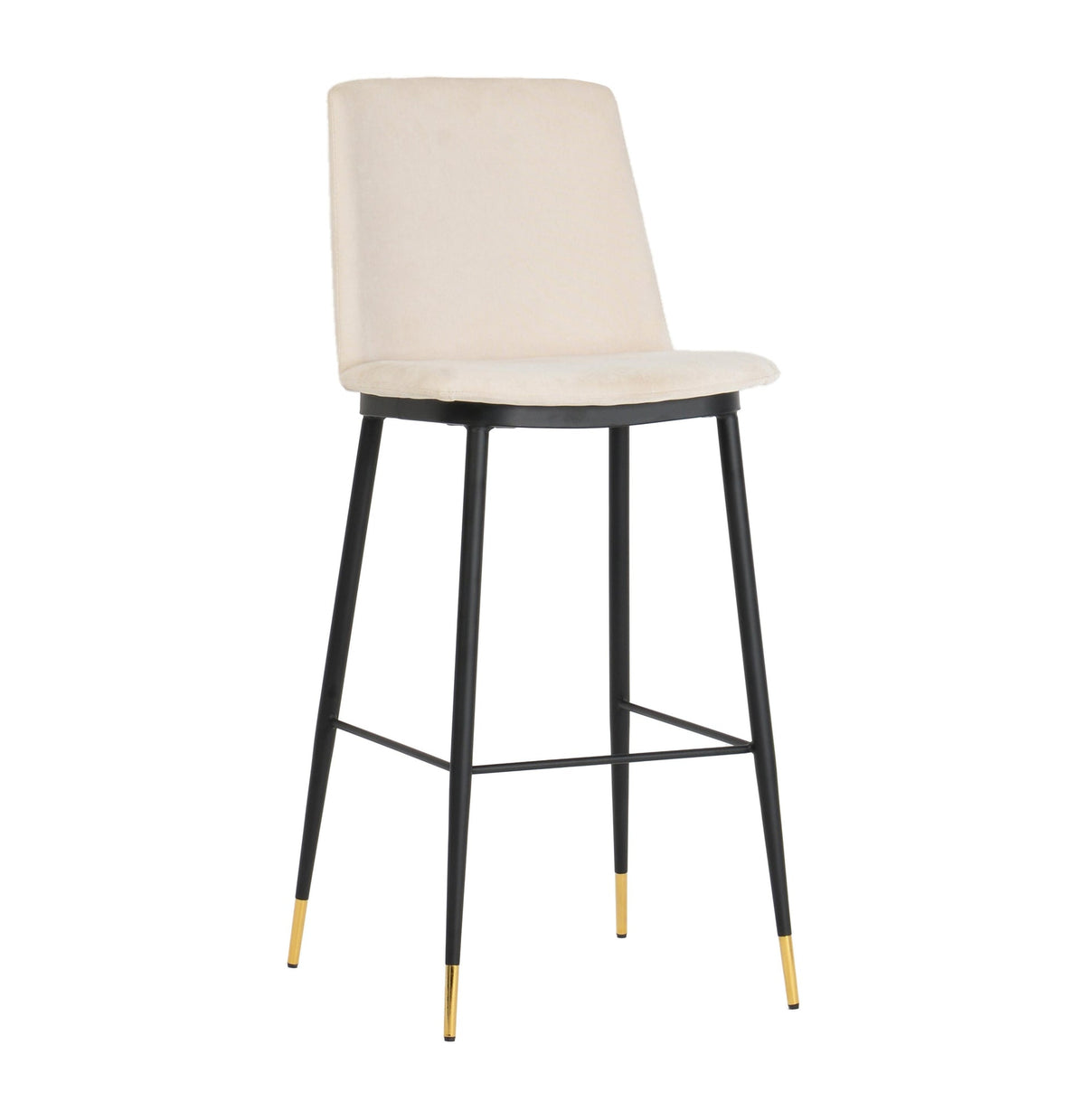 Evora Cream Velvet Counter Stool (Set of 2) | BeBoldFurniture