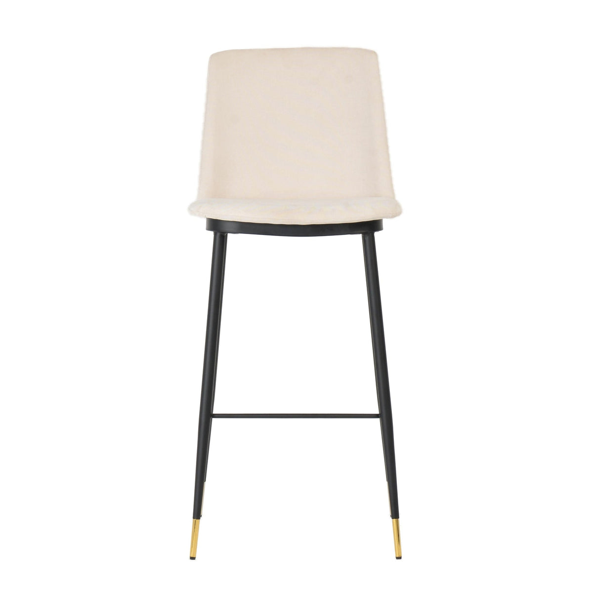 Evora Cream Velvet Counter Stool (Set of 2) | BeBoldFurniture