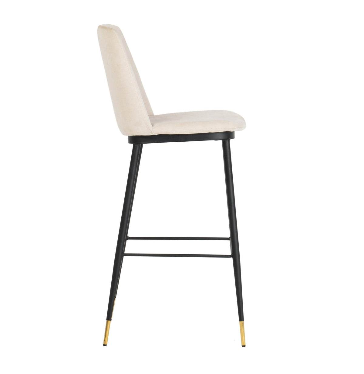 Evora Cream Velvet Counter Stool (Set of 2) | BeBoldFurniture