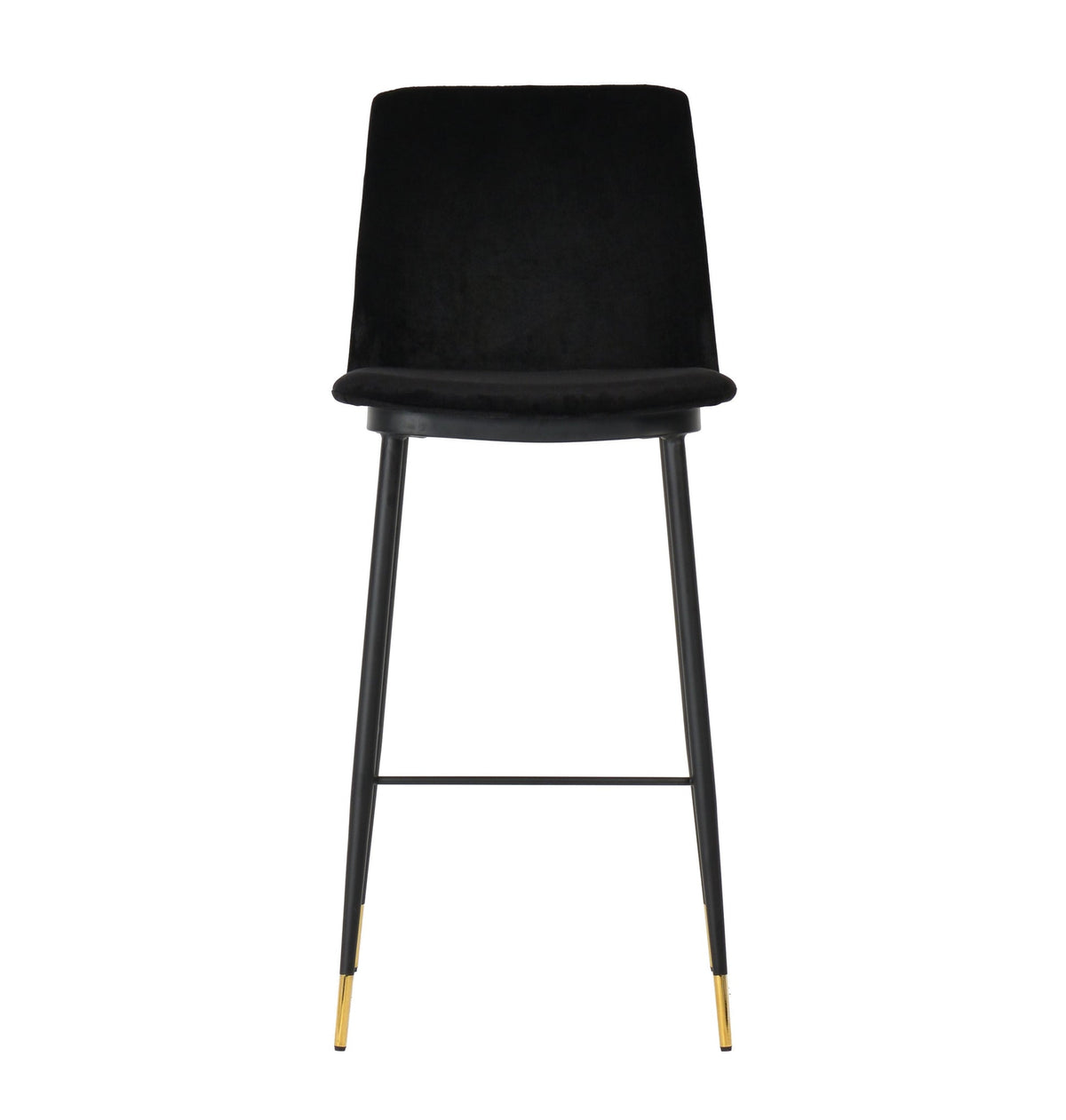 Evora Black Velvet Counter Stool (Set of 2) | BeBoldFurniture