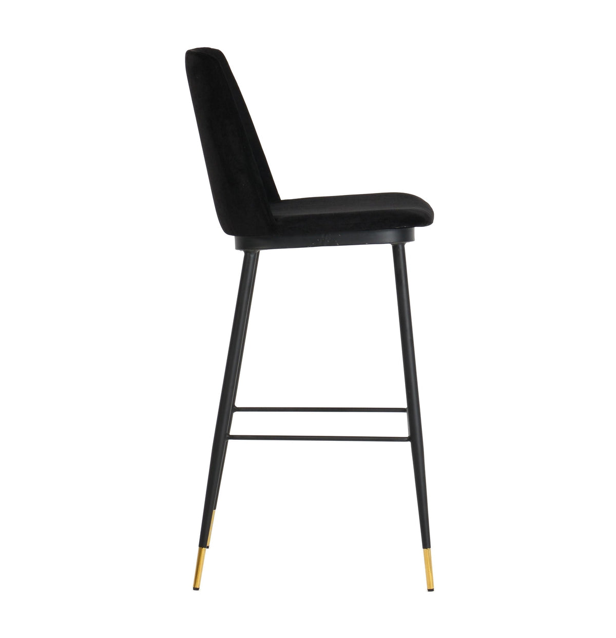 Evora Black Velvet Counter Stool (Set of 2) | BeBoldFurniture