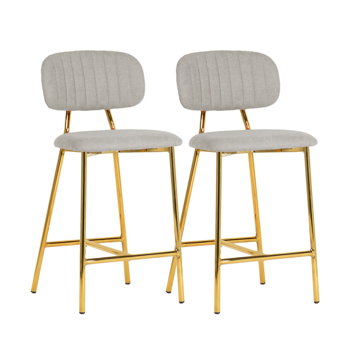 Ariana Grey Counter Stool with Gold Legs in Houston | BeBoldFurniture 