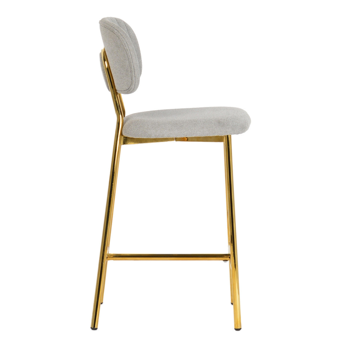 Ariana Grey Counter Stool with Gold Legs in Houston | BeBoldFurniture 