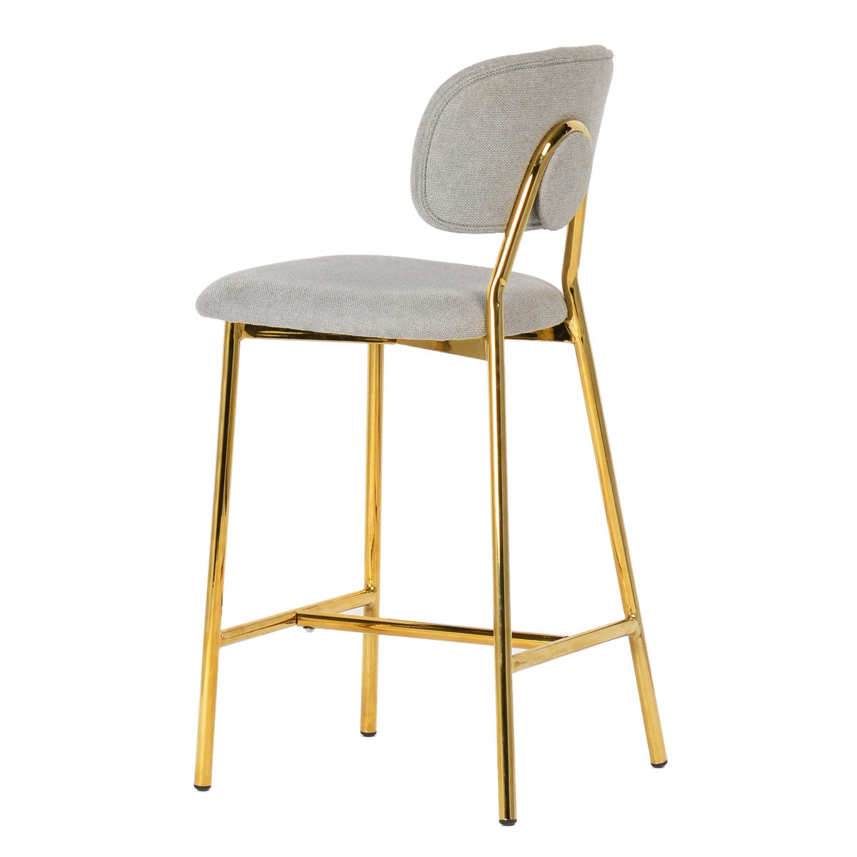 Ariana Grey Counter Stool with Gold Legs in Houston | BeBoldFurniture 