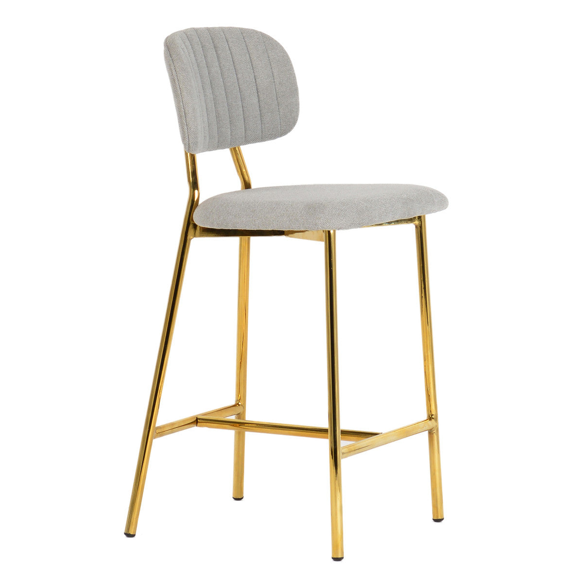 Ariana Grey Counter Stool with Gold Legs in Houston | BeBoldFurniture 