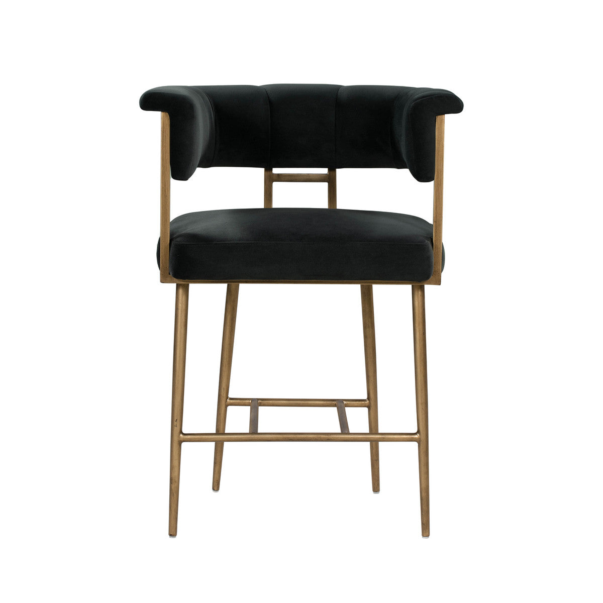 Astrid Grey Velvet Counter Stool In Houston | BeBoldFurniture 