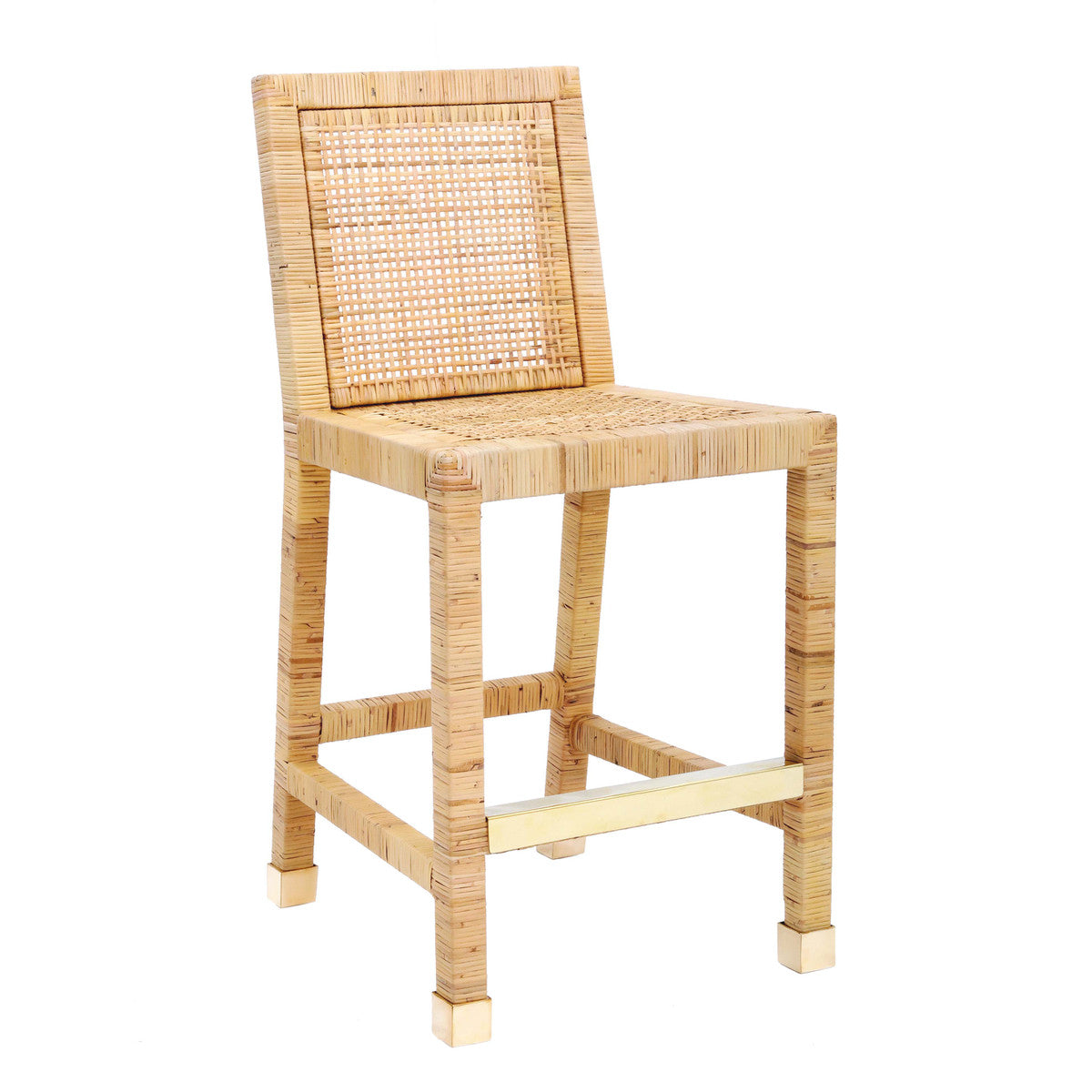 Amara Rattan Fabric Counter Stool In Houston | BeBoldFurniture 