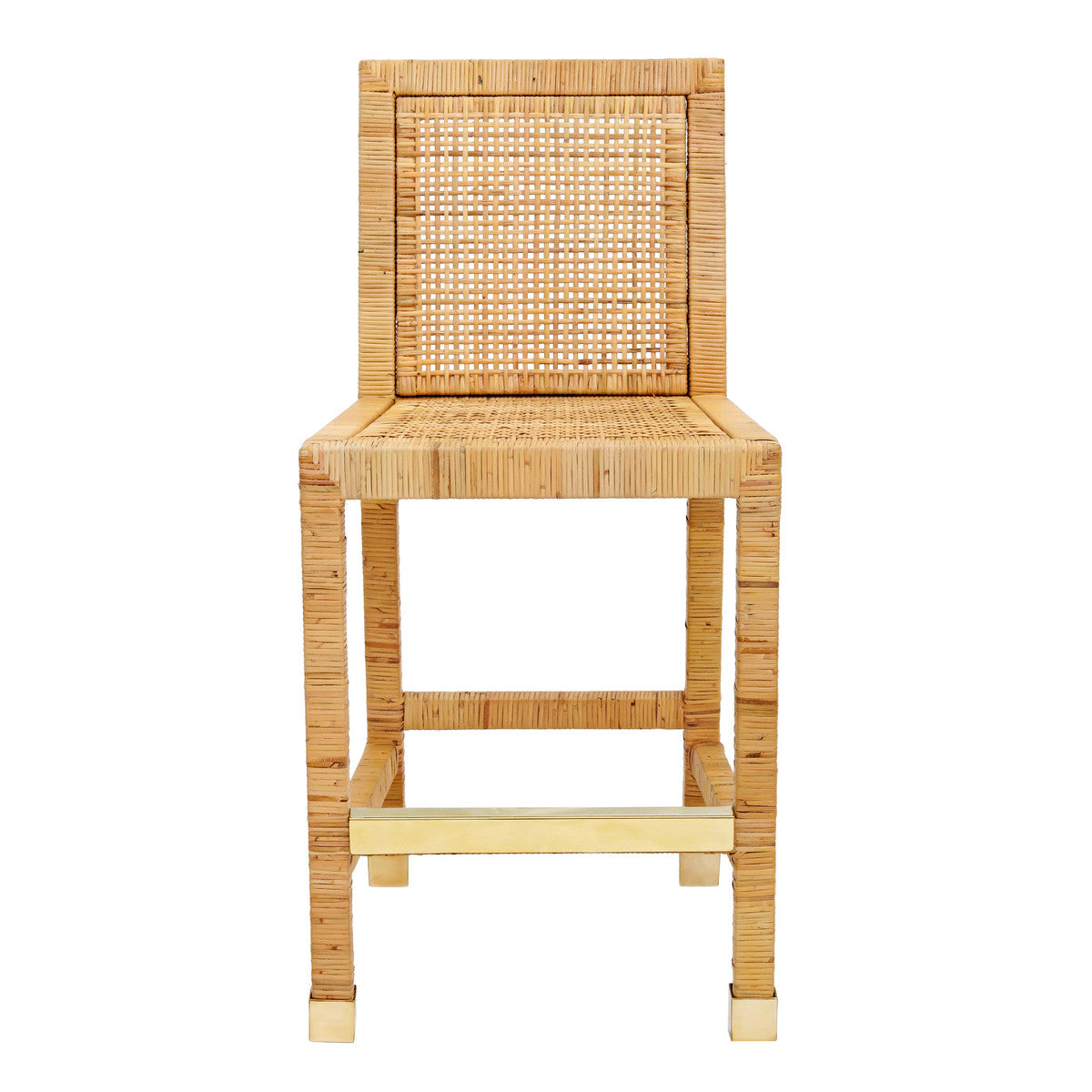 Amara Rattan Fabric Counter Stool In Houston | BeBoldFurniture 