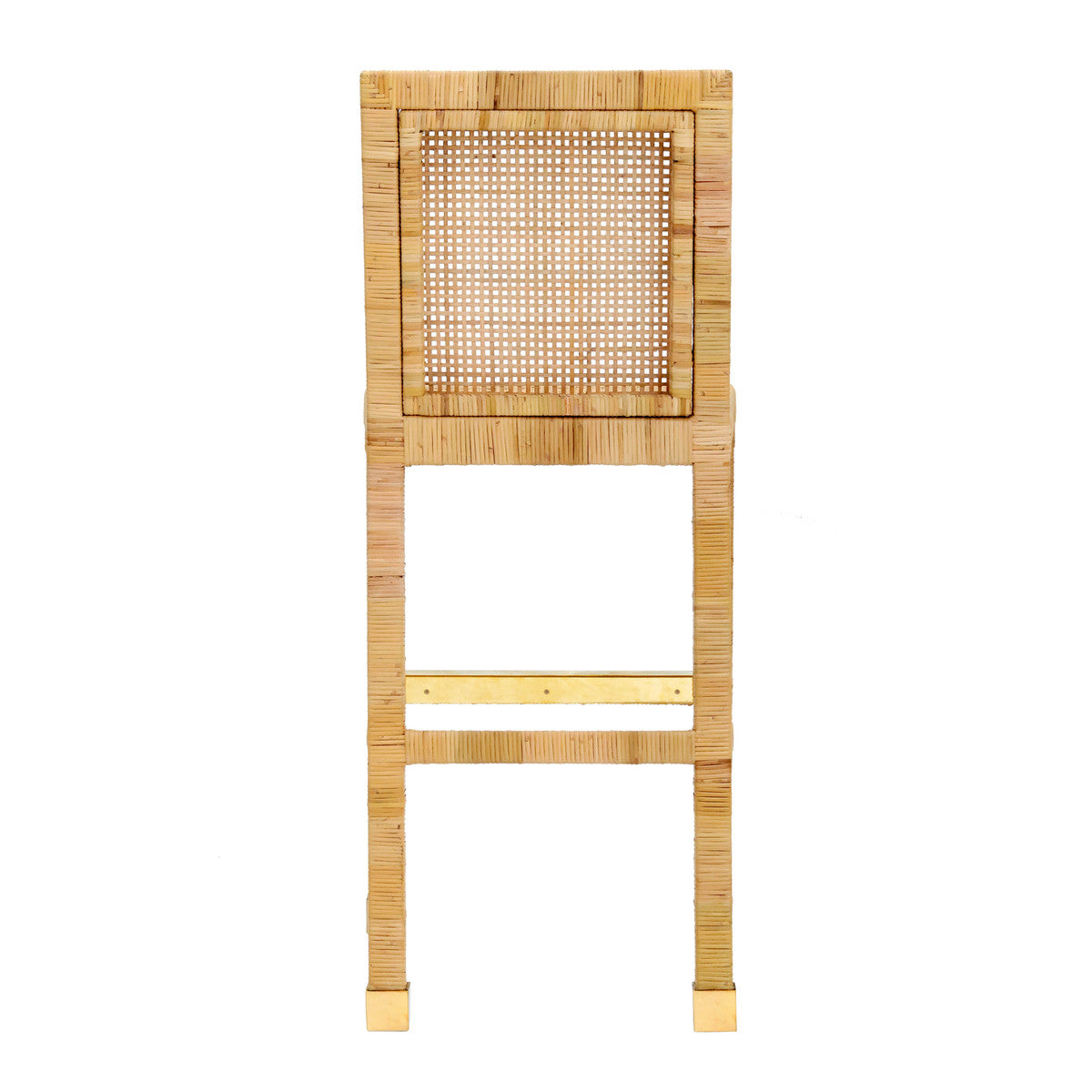 Amara Rattan Performance Fabric Bar Stool In Houston | BeBoldFurniture 