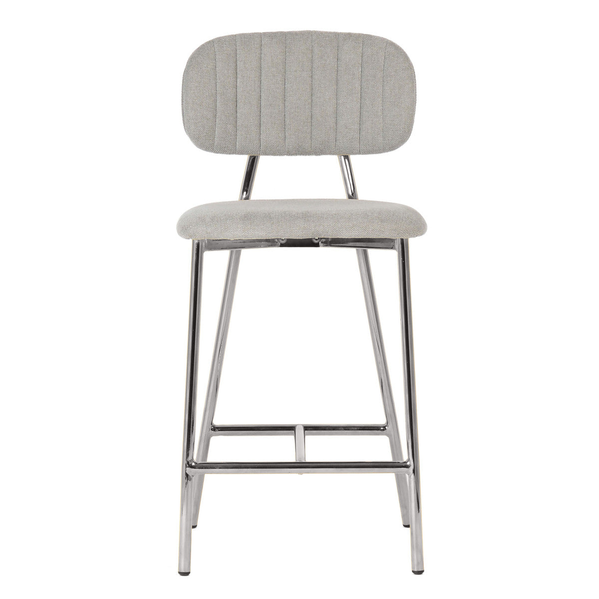 Ariana Grey Counter Stool with Silver Legs in Houston | BeBoldFurniture 