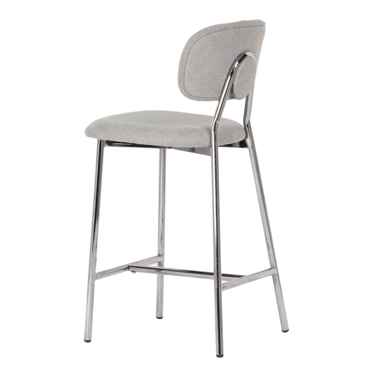 Ariana Grey Counter Stool with Silver Legs in Houston | BeBoldFurniture 