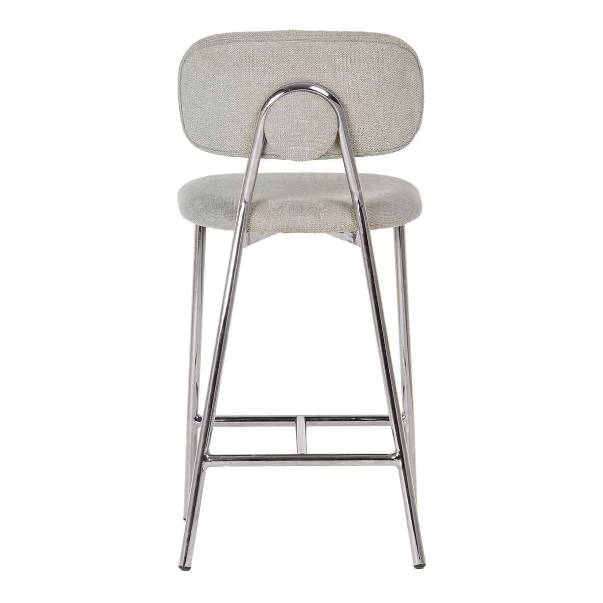 Ariana Grey Counter Stool with Silver Legs in Houston | BeBoldFurniture 