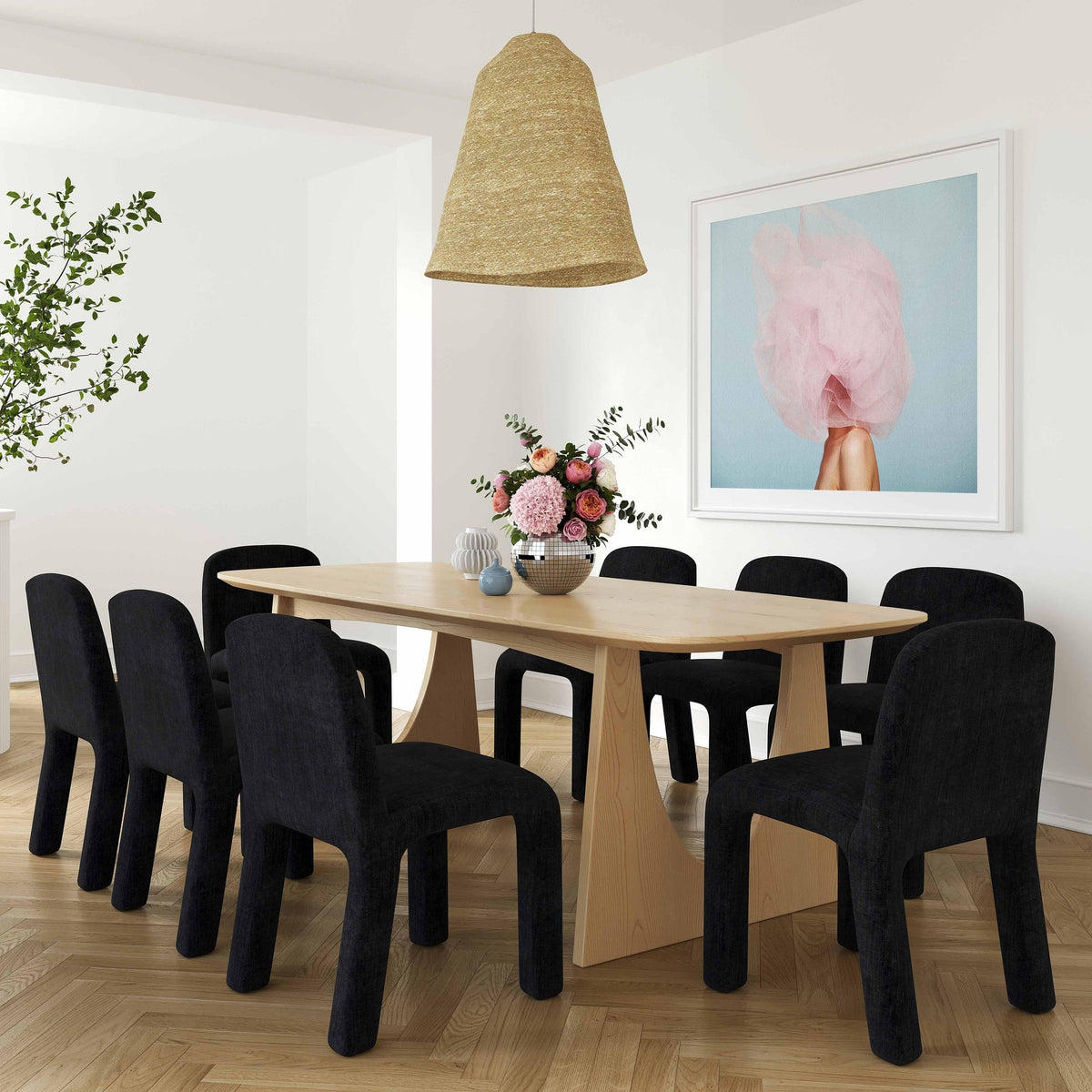 Cybill Natural Ash Dining Table | BeBoldFurniture