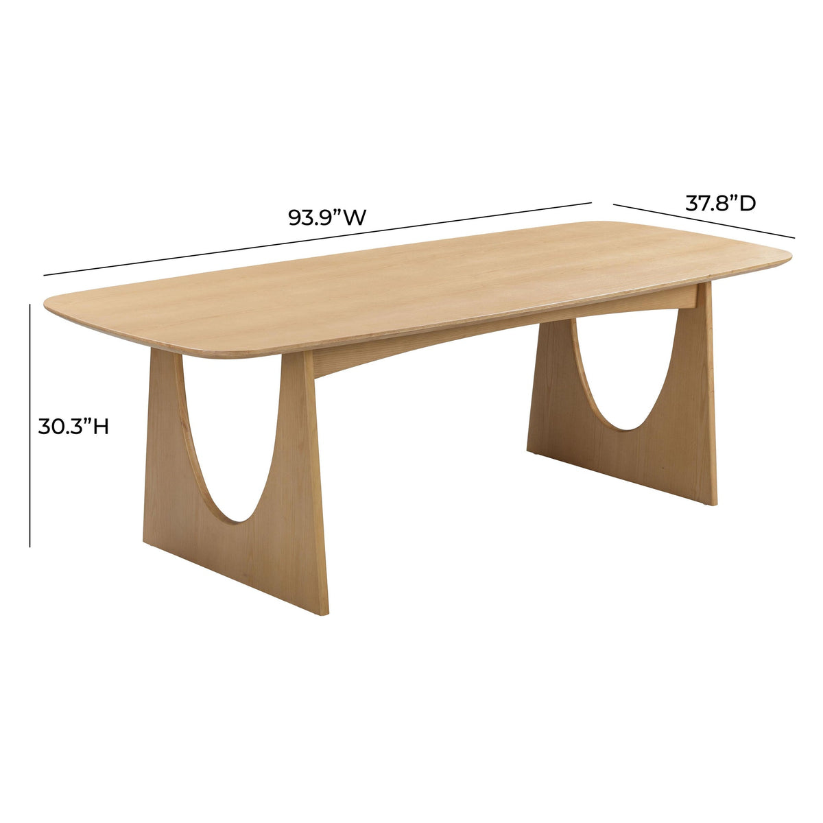 Cybill Natural Ash Dining Table | BeBoldFurniture