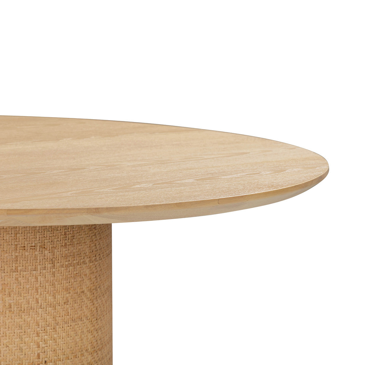 Akiba Natural Ash & Rattan 49" Round Dining Table | BeBoldFurniture