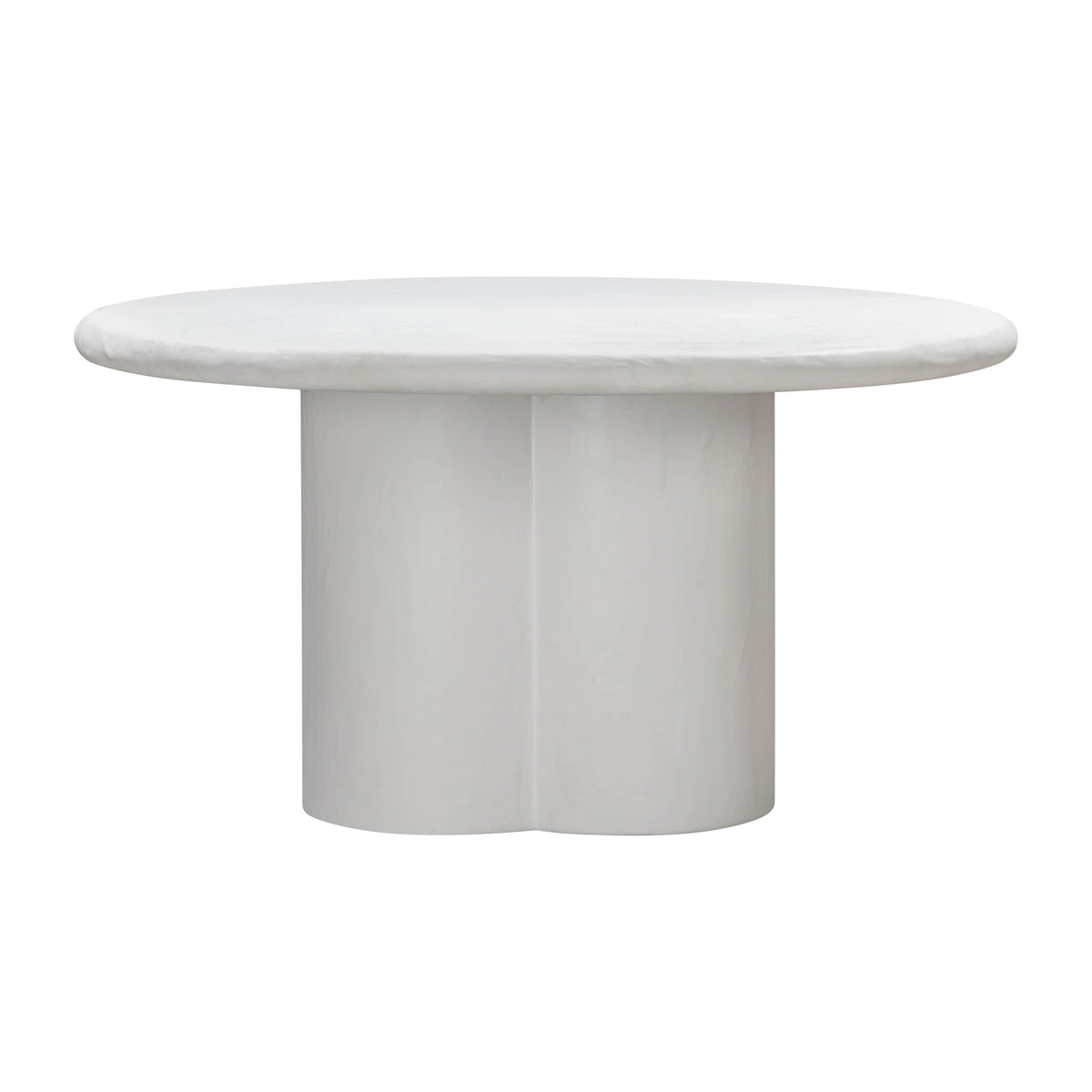 Elika White Faux Plaster Round Dining Table | BeBoldFurniture