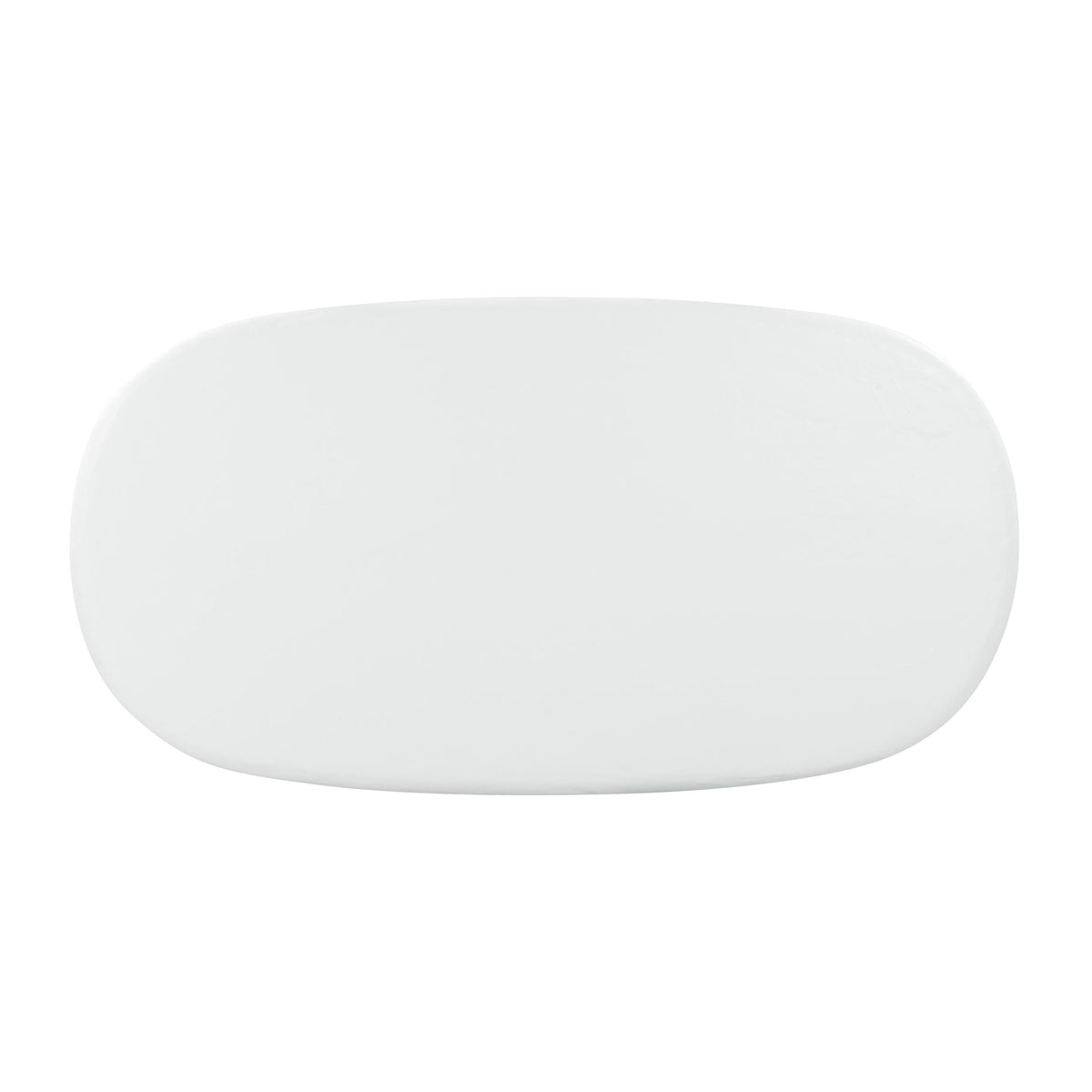 Elika White Faux Plaster Oval Dining Table | BeBoldFurniture