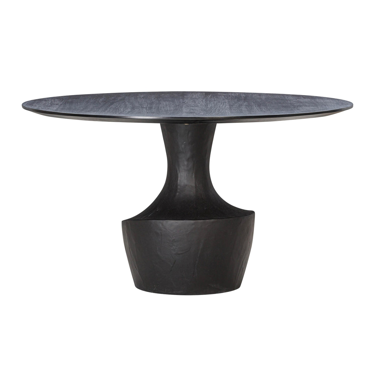 Gevra Black Acacia & Faux Plaster Dining Table | BeBoldFurniture