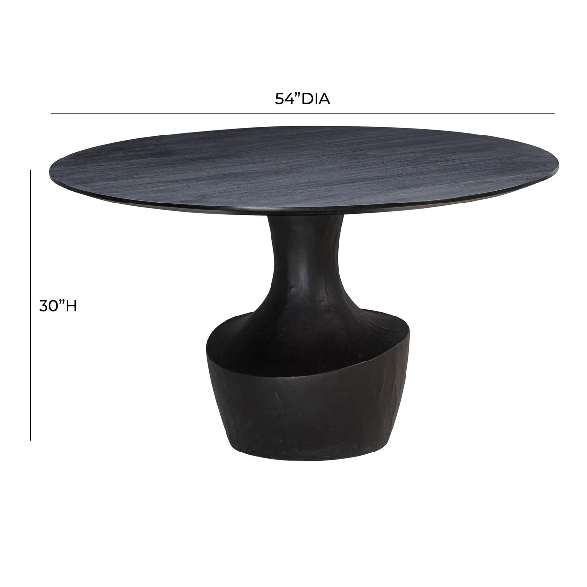 Gevra Black Acacia & Faux Plaster Dining Table | BeBoldFurniture