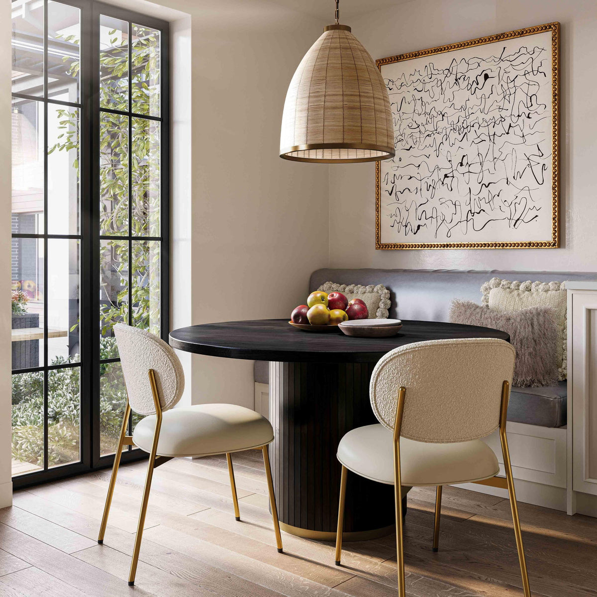 Chelsea Black Oak Round Dining Table | BeBoldFurniture