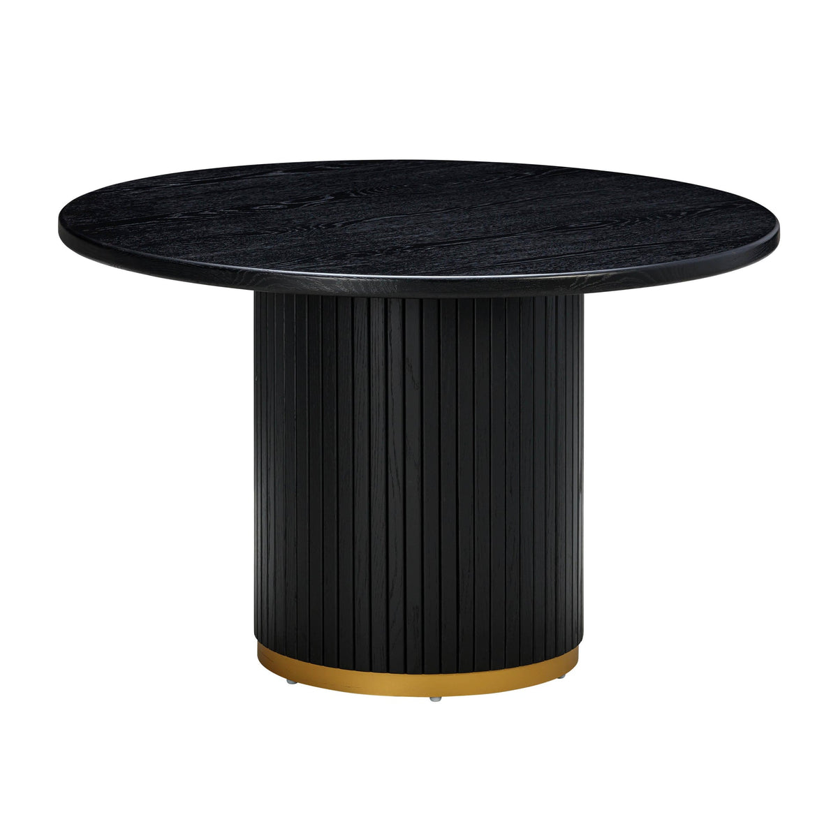 Chelsea Black Oak Round Dining Table | BeBoldFurniture