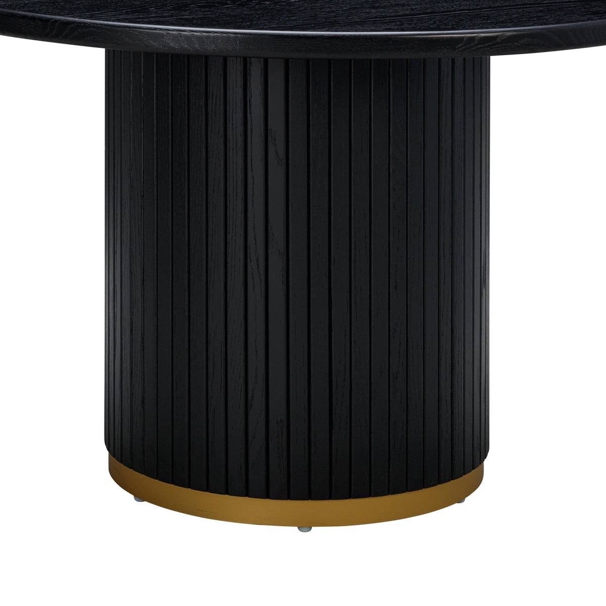 Chelsea Black Oak Round Dining Table | BeBoldFurniture