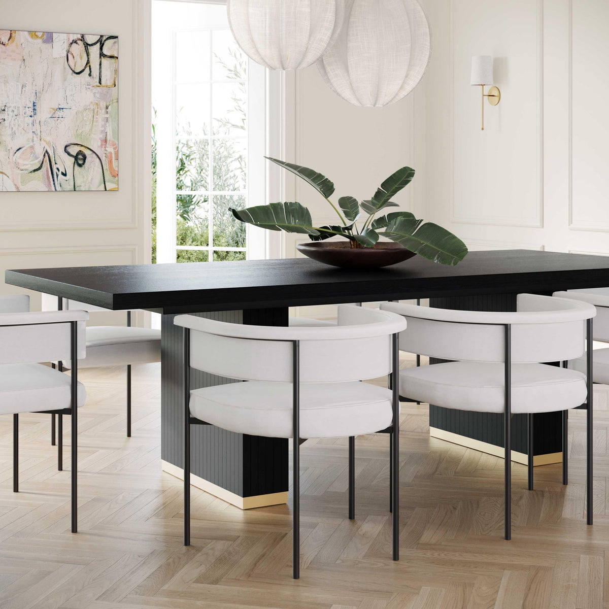 Chelsea Black Oak Rectangular Dining Table | BeBoldFurniture